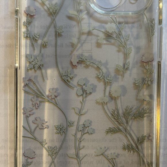 Silicon case clear with flowers for Apple IPhone 15 - Picture 9 of 9